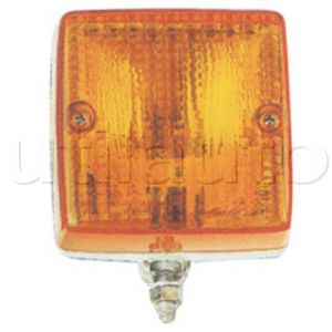 Feu d'éclairage orange à ampoule - 12/24 Volts - 95 x 95 mm