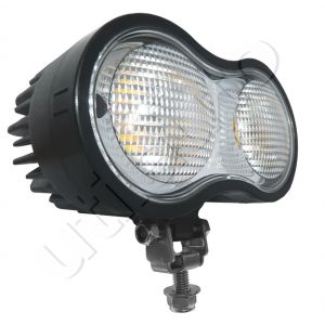 Phare de travail ovale 2 leds - 12/48 Volts - L 139 x H 98 x Ep 78 mm - IP66