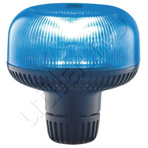 Gyrophare rotatif CRYSTAL bleu à Leds sur tige rigide - 12/24 Volts - IP66 - Gamme SIRENA