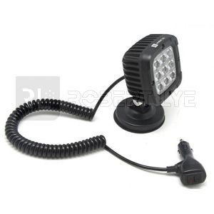 Phare de travail carré 9 leds type CREE - Magnétique - 10/30 Volts - L 99 x H 150 x Ep 64 mm - IP68