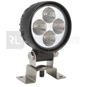 Phare de travail rond 4 leds - 10/30 Volts - ø 84 x H 111 x Ep 65 mm - IP68