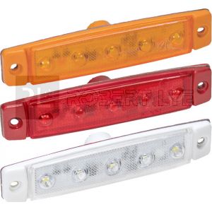 Feu d'encombrement 5 Leds extra plat type tuning - 12/24 Volts