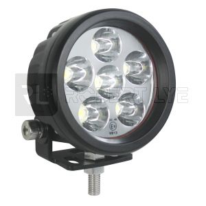 Phare de travail + feu de recul rond 6 Leds - 10/30 volts - ø 89 x Ep 58 mm - IP67-IP69K