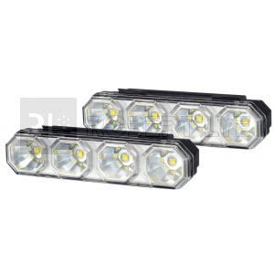 Kit de 2 feux diurnes 4 Leds (feux de jour) - 12/24 Volts - IP68