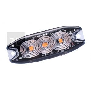 Feu de pénétration orange extra plat 3 Leds - 12/24 Volts - IP67