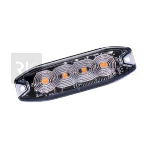 Feu de pénétration orange extra plat 4 Leds - 12/24 Volts - IP67