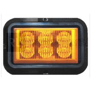 Feu de pénétration orange 6 Leds - 9/36 Volts - IP69K - ADR