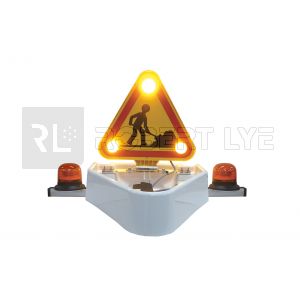 Combiné triangle triflash à Leds relevage électrique avec 2 feux flash à Leds - 12/24 Volts