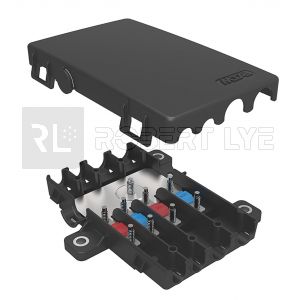 Boîtier de protection électrique + distribution pour 4 fusibles MIDI