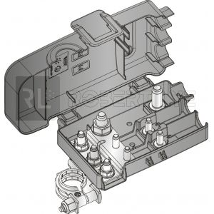 Boîtier de protection électrique + distribution de puissance pour 2 fusibles MIDI + 1 fusible MEGA