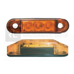 Feu latéral orange 3 Leds - 12/24 Volts