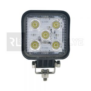 Phare de travail carré 5 Leds - 10/30 volts - L 85 x H 112 x Ep 38 mm - IP67