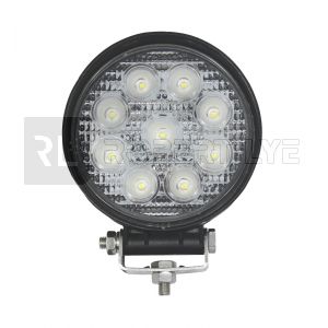 Phare de travail rond 9 leds - 10/30 Volts - ø 110 x H 128 x Ep 55 mm - IP67