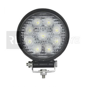 Phare de travail rond 9 leds - 10/30 Volts - ø 110 x H 128 x Ep 55 mm - IP67