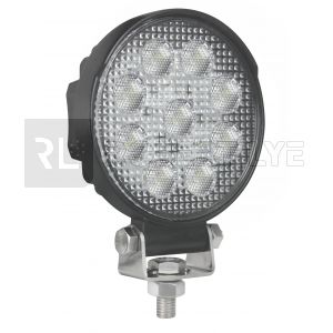 Phare de travail rond 9 Leds OSRAM - 10/30 Volts - Ø 107 x H 133 x Ep 41,5 mm - IP67/69K