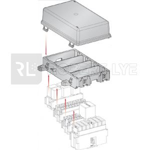 Support et protections pour boîtes modulaires pour fusibles et relais