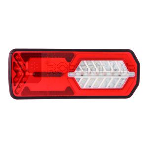 Feu arrière pour poids lourds avec clignotant défilant à Leds (sans module) - 12/24 Volts - L 350 x l 133 x Ep 45 mm - IP67