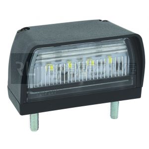 Eclaireur de plaque 4 Leds à fixer - L 68 x l 35 x Ep 37 mm - 12/24 Volts - IP67