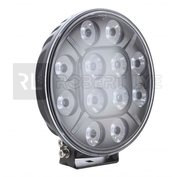 Projecteur longue portée 12 Leds avec feu de position - 9/36 volts - ø 180  mm - IP68 - Robert-Lye