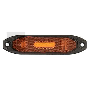 Feu de position latéral orange à Leds avec catadioptre - Effet néon - 10/30 Volts - IP67