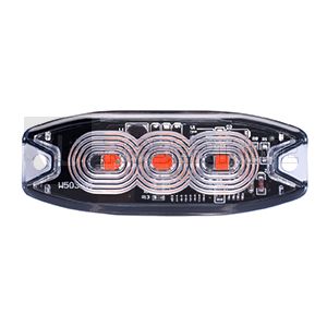 Feu de pénétration 3 Leds rouges extra fin - 10/30 Volts - IP67