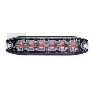 Feu de pénétration 6 Leds rouges extra fin - 10/30 Volts - IP67