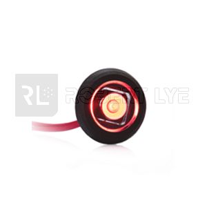 Feu de position arrière rond Rouge 1 Led - 12/36 Volts - IP68