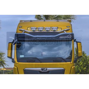 Barre de toit en inox - modèle visière cabine GX - MAN TGX