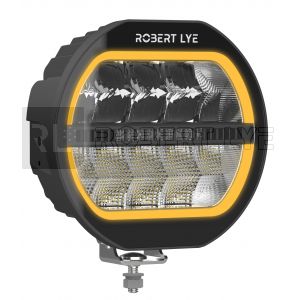 Feu longue portée rond à Leds  Black Series avec feu de position blanc ou orange - 10/30 Volts - IP68/69K