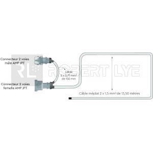 Faisceau principal pour branchement feux latéraux pour Renault Master, Opel Movano, Ford Transit, Mitsubishi Canter