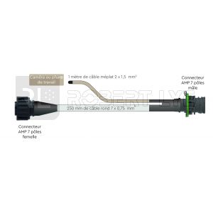 Faisceau alimentation avec sortie pour caméra de recul / Buzzer...