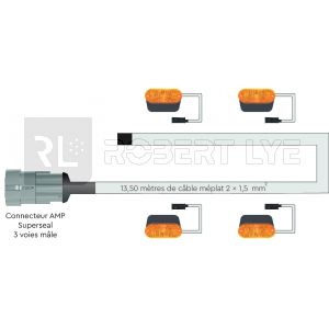 Kit 12 Volts avec 4 feux latéraux pour IVECO Daily