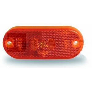 Feu latéral orange à Leds avec catadioptre - Avec double connecteur AMP