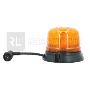 Gyrophare Orange Diamond Series Flash + Rotatif à Leds avec connecteur AMP -  à poser - 12/24 Volts - IP66