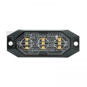 Feu de pénétration Orange 3 Leds - 10/30 Volts - IP69K