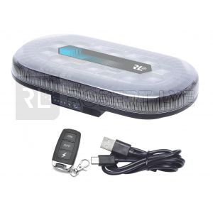 Mini rampe lumineuse orange magn&eacute;tique - Sur batterie