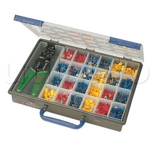 Coffret assortiment plastique - Cosses pré-isolées + pince