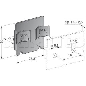 Support à clipser pour porte-fusibles Universels et MAXI et porte mini relais