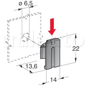 Support à clipser pour porte-fusibles MINI, MEGA, MAXICOMPACT, M8COMPACT et connecteurs de puissance