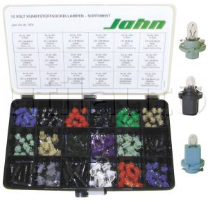 Coffret assortiment 180 lampes culot plastique 12 Volts