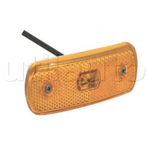 Feu latéral orange avec catadioptre - 12/24 Volts - IP56