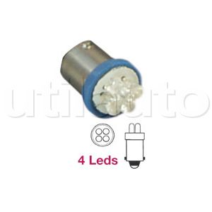 Lampes 4 leds type témoin - Culot métal BA9S