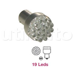 Lampes 19 leds type stop culot métal - BAY15D