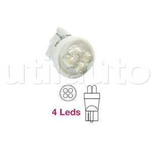 Lampes 4 leds type témoin wedge base - W2,1x9,5D