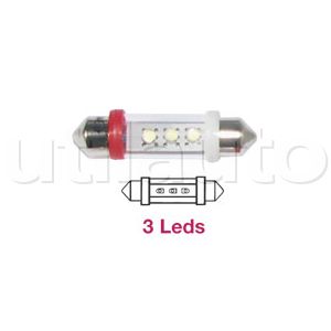 Lampes 3 leds type navette 11 x 36 mm - SV8,5-8