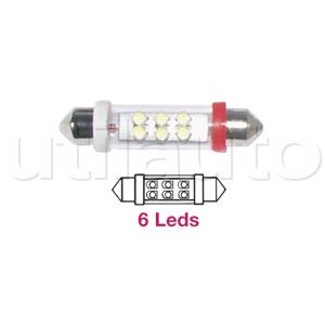 Lampes 6 leds type navette 11 x 41 mm - SV8,5-8