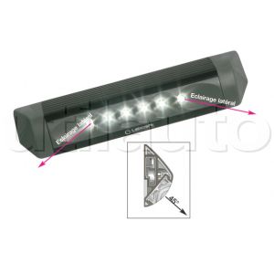 Plafonnier d'angle 6 Leds - A poser - 10/32 Volts - L 310 x l 82 x Ep 38 mm - IP68