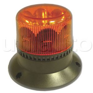 Gyrophare rotatif à Leds orange ou bleu à poser - 10/30 Volts