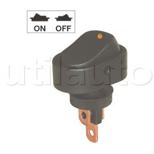 Mini interrupteur à bascule ON-OFF - Perçage ø 10 mm - Avec voyant à LED 12V