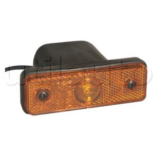 Feu latéral orange Flatpoint I avec catadioptre à Leds à encastrer - 96 x 31 x 78 mm - 24 Volts - IP68